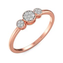 Joyalukkas 18k Rose Gold & Diamond T-round Ring for Women-image-86