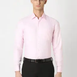 Van Heusen Pink Cotton Slim Fit Shirt-picture-4