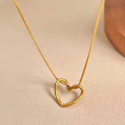 Designs & You Gold-Plated Stainless Steel Heart Shaped Pendants With Chains-17