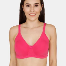 Rosaline by Zivame Fuchsia Rose Non Wired Non Padded Full Coverage Bra image 1