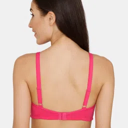 Rosaline by Zivame Fuchsia Rose Non Wired Non Padded Full Coverage Bra image 2