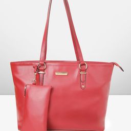 Mast & Harbour Textured Structured Tote Bag-41