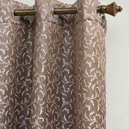 Ariana Brown & Cream-Coloured Floral Room Darkening Door Curtain-22