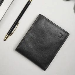 Hidesign Wabi Sabi Black Casual Leather Bi-Fold Wallet For Men-image-54