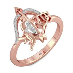 Joyalukkas 18k Rose Gold & Diamond Shree Ram Ring for Men-image-41