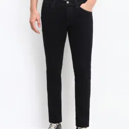 Allen Solly Black Cotton Skinny Fit Jeans-picture-1
