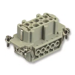 Harting Heavy Duty Connector Inserts / Modules SOCKET, HAN10E, 10WAY, 0933 010 2701-6