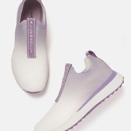Allen Solly Women Woven Design Round-Toe Slip-On Sneakers with Ombre Effect-33