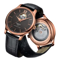 TISSOT Men Black Dial & Leather Straps Analogue Automatic Motion Powered Watch T0639073606800-picture-37