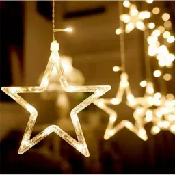 X4Decor Star Curtain 5+5 Led Light Warm White-14