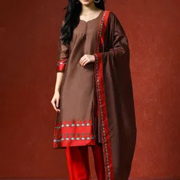 QSH Geometric Printed Sweetheart Neck Kurta Sets-picture-6