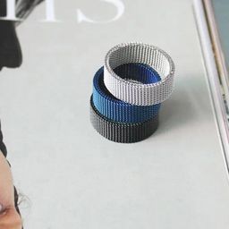 MEENAZ Men Set Of 3 Silver-Plated Stainless Steel Band Finger Ring-picture-2