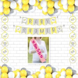Untumble Baby Shower Decoration Kit With Banner Dangler Balloons and Sash - Pack of 24-image-34