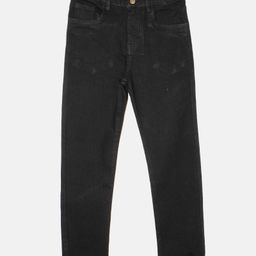 Kiddopanti Solid Button Down Jeans - Black-image-14