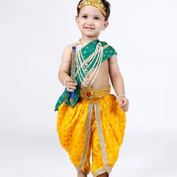 Itsmycostume Janmashtami Theme Krishna Costume Set - Green-picture-24