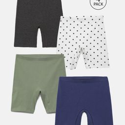 Mackly Pack Of 4 Cotton Elastane Solid & Stars Printed Inner Shorts - Multicolor-image-2