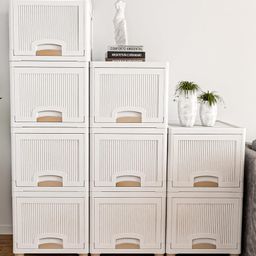 TEX-RO Plastic Wardrobe For Clothes Versatile Plastic Cupboard For Storage Organizer & Organisers Storage Box for Ideal for Neat and Tidy Storage Solutions Almirah For Clothes 3XL - White-4