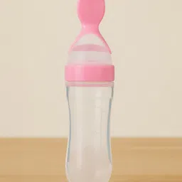 Badal Kidz Soft Silicone Squeezy BPA Free Spoon Bottle For Babies- Pink-picture-5