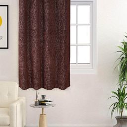 Saral Home Brown Black Out Window Curtain-44