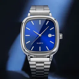 JUST LIKE Unisex Dial & Stainless Steel Bracelet Style Straps Analogue Watch DD 75 Crom CIO BLUE-picture-31