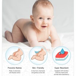 Sparkle Joy Free Size Reusable Cloth Diaper Without Insert Pack Of 2 - Red & Purple image 2