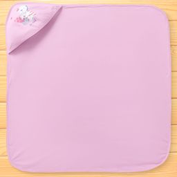 Simply Interlock Knit Bath Towel with Teddy & Text Print L 80 x B 80 cm - Lilac image 2