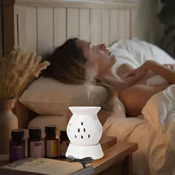 PEEPALCOMM 3Pcs White Electric Scented Diffuser With Sandalwood & Jasmine Oils - 10ml Each image 5