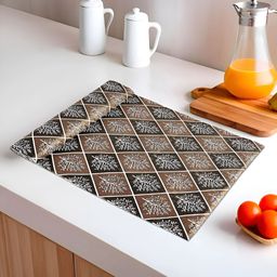 Aura Brown Set of 1 Water Resistant Shelf Liner Organisers-99