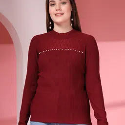 Thirty Threads Women Ribbed Woollen Pullover-picture-32