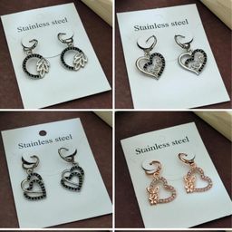 tulsi imitation Set Of 4 Artificial Stones studded Circular Shaped Drop Earrings-35