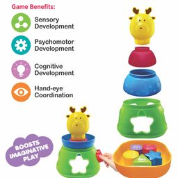 toymate TOYMATE2 IN 1Stack N Play Toy- Multicolor image 5