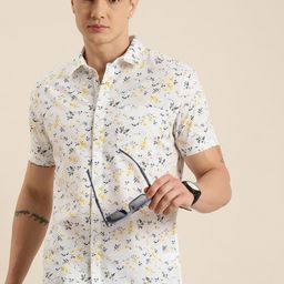 Moda Rapido Men Classic Slim Fit Floral Printed Opaque Casual Shirt-picture-20