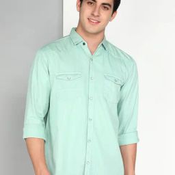 Kuons Avenue Mint Green Slim Fit Shirt-picture-16