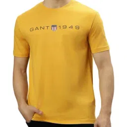 GANT Solid Round Neck Regular Fit T-Shirt-image-67
