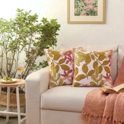 House This Pallav Floral Multicolor 180 TC Cotton Cushion Covers - Set of 2-image-59
