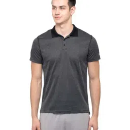 Reebok Black Regular Fit Self Pattern Polo T-Shirt-picture-9