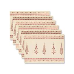 Fabindia Trikonia Red Cotton Table Linen-Placemats-image-95