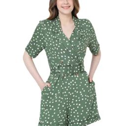 Vero Moda Green Polka Dots Playsuit-image-71