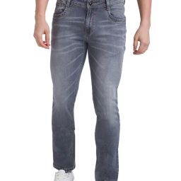 Parx Grey Tailored Fit Lightly Washed Jeans-picture-34