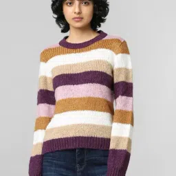 Only Multicolored Striped Pullover-31