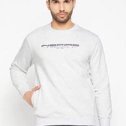 Duke Light Grey Melange Regular Fit Printed Sweatshirt-image-21