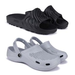BERSACHE Men Set Of 2 Rubber Clogs-31
