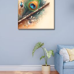 OLIVE TREE Cream-Coloured & Green Canvas Floral and Botanical Wall Paintings-image-27