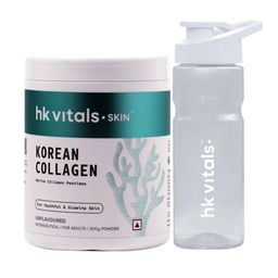 HealthKart HK Vitals Korean Skin Collagen 200 g Unflavoured & Sipper Combo-37