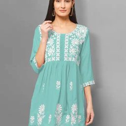 Winza Designer Light Blue Embroidery Top-image-53