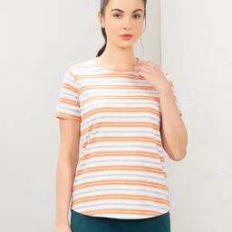 Amante Multi Color Relaxed Fit Striped T-Shirt-picture-14