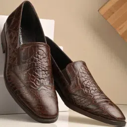 Carlo Romano Men's Brown Formal Loafers-image-84