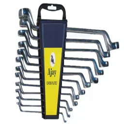 Ajay Tool Bi-Hexagonal Ring Spanner Set Rack 6x7-30x32 mm, AJRS/12T (Set of 12)-image-64
