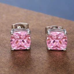 Peora Stylish Light Pink Gold-Plated American Diamond Stud Earrings-image-99