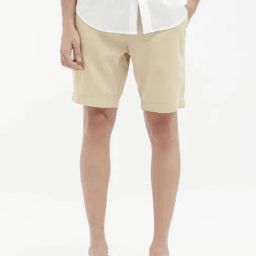 Rare Rabbit Beige Relaxed Fit Solid Shorts-32